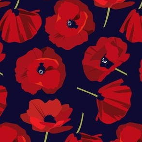 poppy toss dark blue