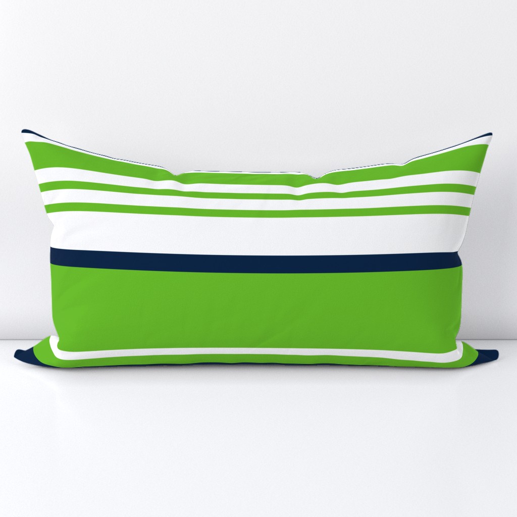 The Navy and the Green: Horizontal Stripes - Large Scale