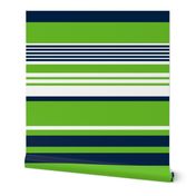 The Navy and the Green: Horizontal Stripes - Large Scale