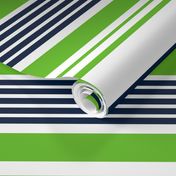 The Navy and the Green: Horizontal Stripes - Large Scale