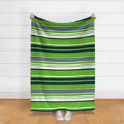 The Navy and the Green: Horizontal Stripes - Large Scale