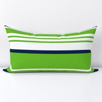 The Navy and the Green: Horizontal Stripes - Large Scale