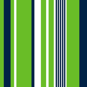 The Navy and the Green: Vertical Stripes - Large Scale