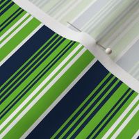 The Navy and the Green: Small Horizontal Stripes