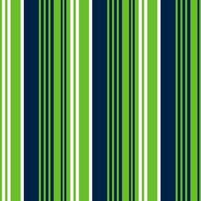 The Navy and the Green: Small Vertical Stripes
