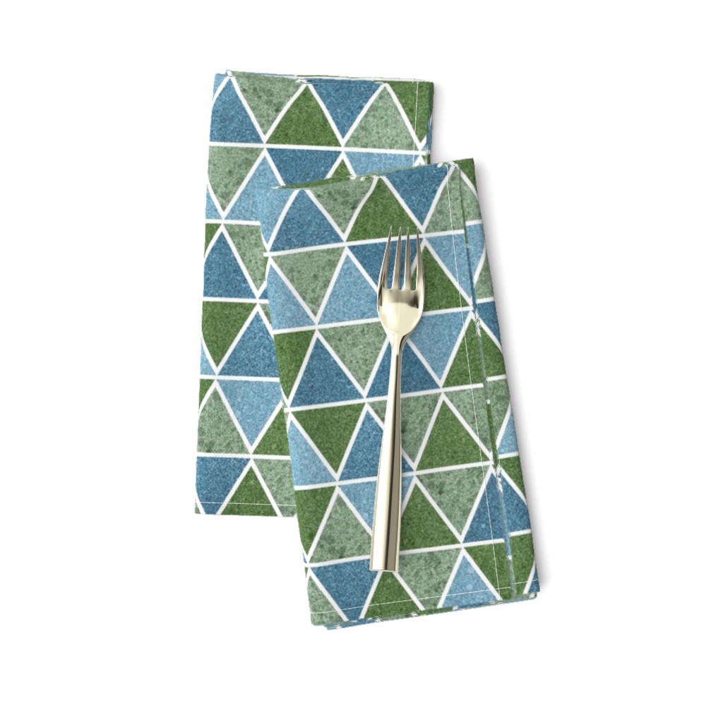 textured triangles - blue and green