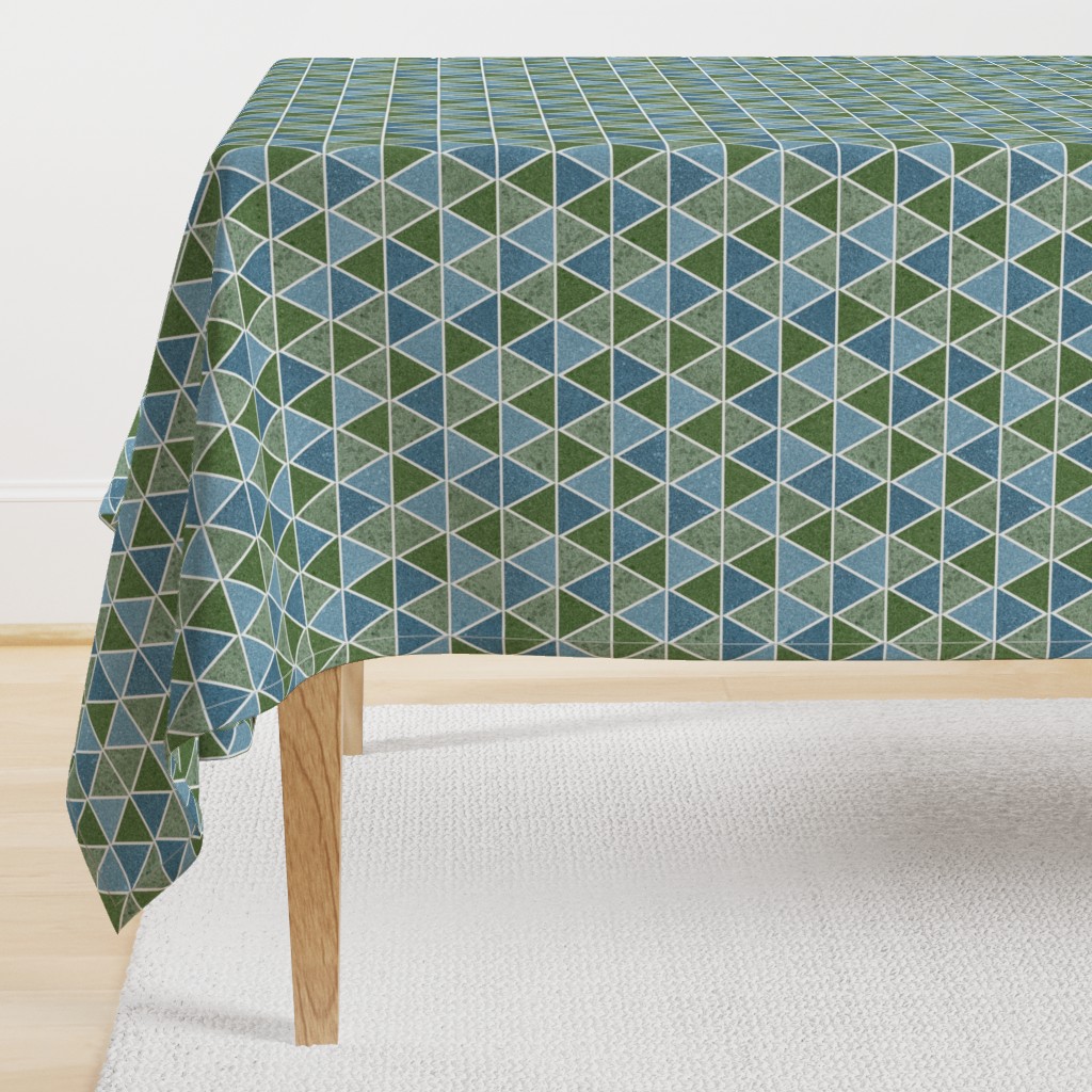 textured triangles - blue and green