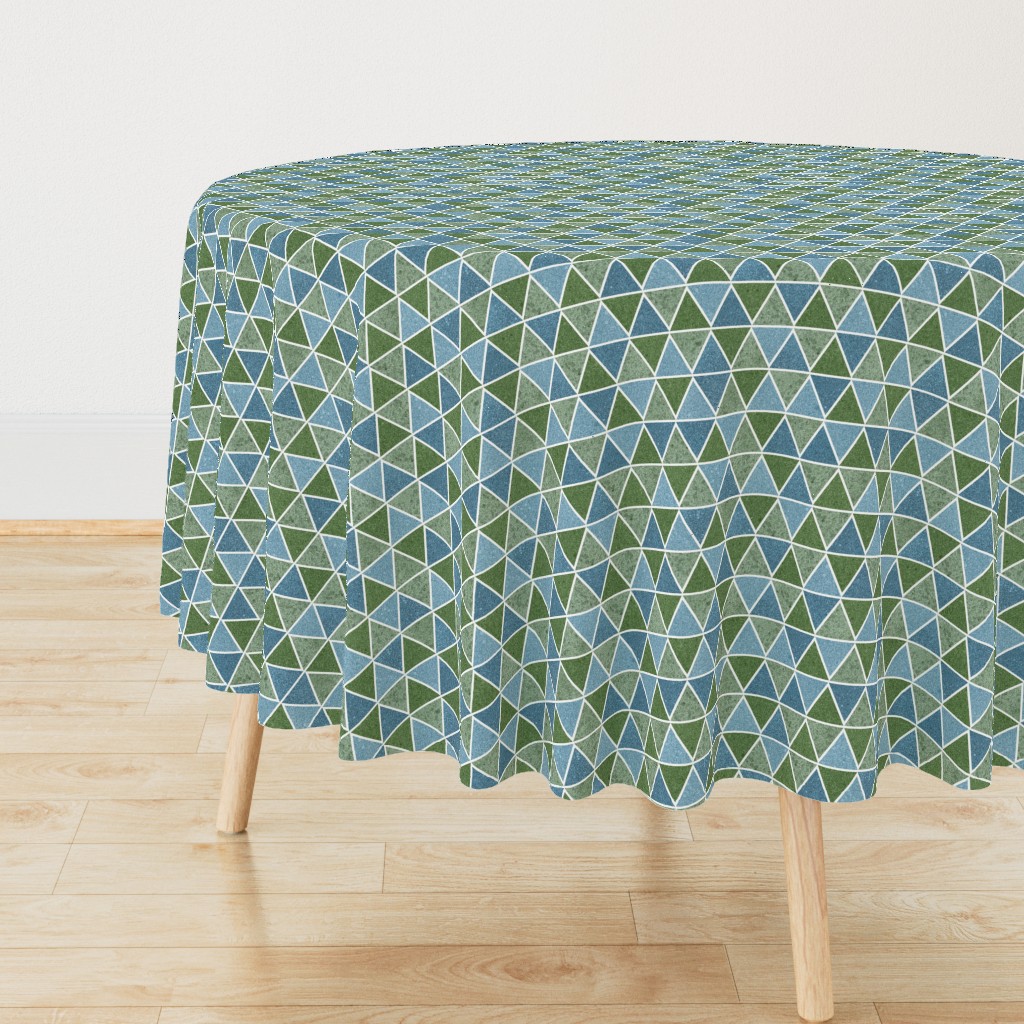 textured triangles - blue and green