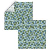 textured triangles - blue and green