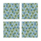 textured triangles - blue and green