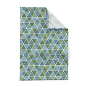 textured triangles - blue and green