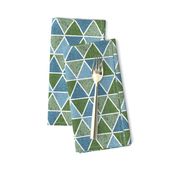 textured triangles - blue and green