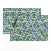 textured triangles - blue and green