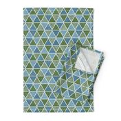 textured triangles - blue and green