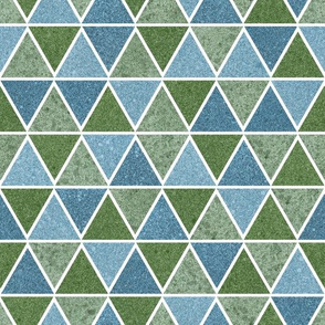 textured triangles - blue and green