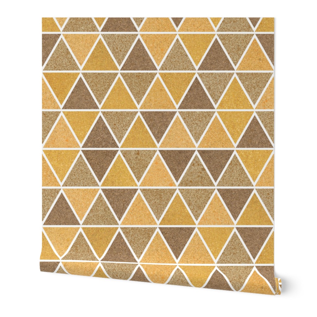 textured triangles - brown