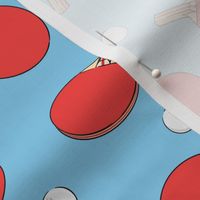 ping pong - table tennis - paddle and ping pong ball - blue 2 - LAD19