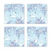 Blossoms And Nesting Birds - Soft Blue