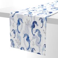 Seahorse Pointilism Blue