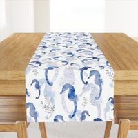 Seahorse Pointilism Blue