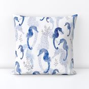 Seahorse Pointilism Blue