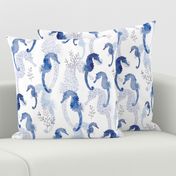 Seahorse Pointilism Blue