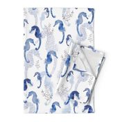 Seahorse Pointilism Blue