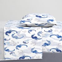 Seahorse Pointilism Blue