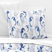 Seahorse Pointilism Blue