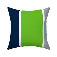 The Navy and the Green: Giant Multi Stripes - Vertical