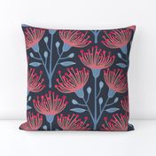 Australian Eucalyptus in Navy Blue Deep Red Pink Light Blue-LARGE Scale