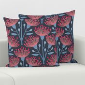 Australian Eucalyptus in Navy Blue Deep Red Pink Light Blue-LARGE Scale