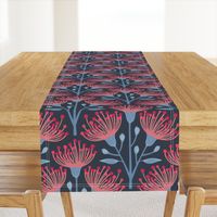 Australian Eucalyptus in Navy Blue Deep Red Pink Light Blue-LARGE Scale