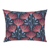 Australian Eucalyptus in Navy Blue Deep Red Pink Light Blue-LARGE Scale