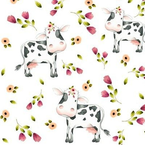 Spotted Cows – Pink & Blush Flowers