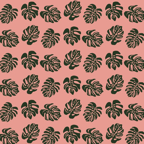 Tribal Monstera Pink