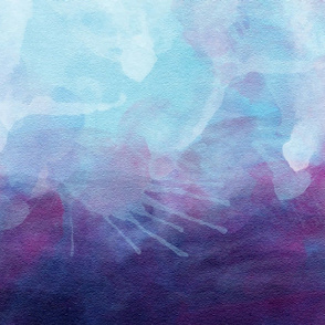 Watercolor Light Blue and Purple Clouds 