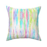 Watercolor Light Pink, Pink, Purple, Teal, Yellow, Green, Light Blue Stripes Brush Stroke Modern Pattern