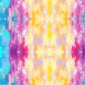 Watercolor Light Pink, Pink, Purple, Teal, Yellow, Gold, Light Blue Abstract Stripe Modern Pattern
