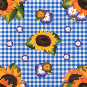 Sunflower Blue Gingham