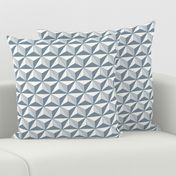 Spaceship Triangle Print - Gray and Silver Small