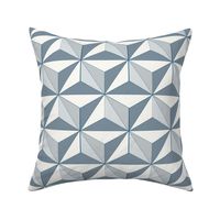 Spaceship Triangle Print - Gray and Silver Large