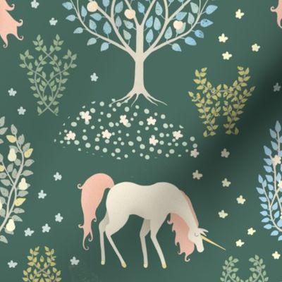 Unicorn Forest in Faded Pine