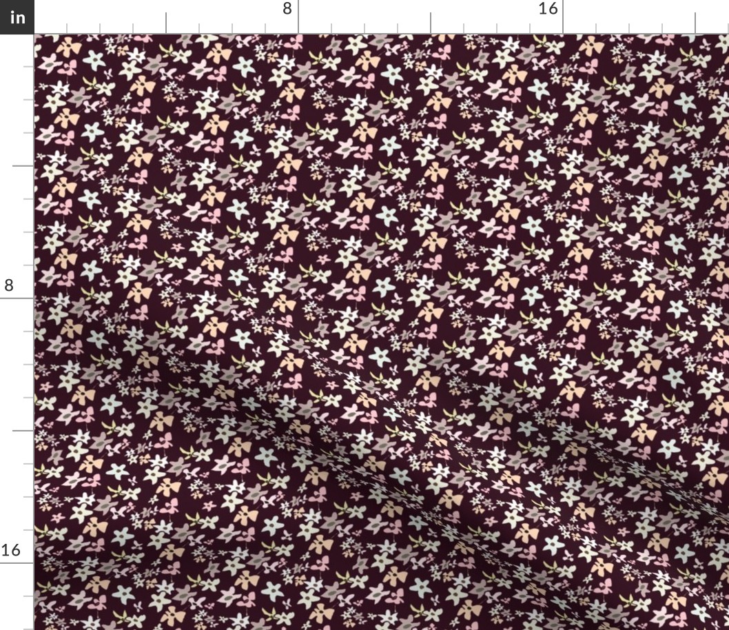 Burgundy Mini Floral