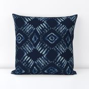 Indigo Tie Dye Batik Seamless Vector Pattern