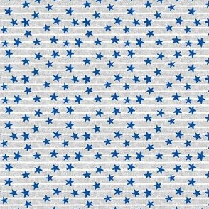 (micro scale) stars and stripes - blue on light grey - LAD19BS