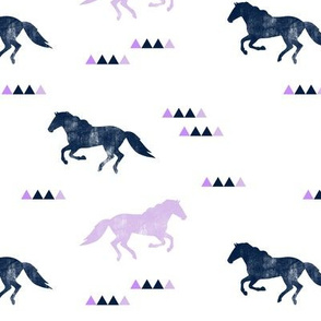 Wild horses // purple and navy distressed C19BS