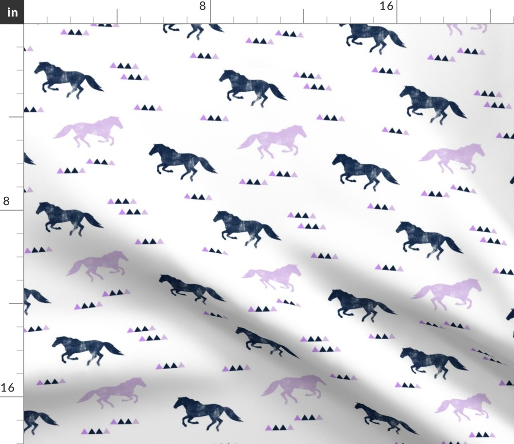 Wild horses // purple and navy distressed C19BS