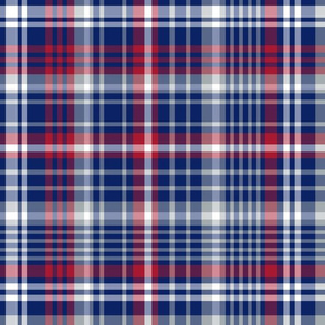The Blue the Red and the Grey: Plaid -1- with White