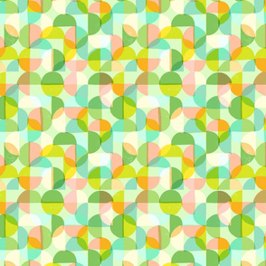 geometric pastel circles green